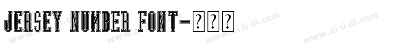 Jersey Number Font字体转换